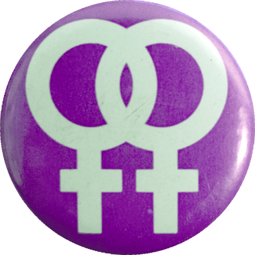 [Linked Venus symbols] (c.1970s) Badge Collection, 9-04-07